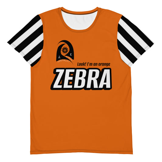 Look! I'm an orange zebra jersey tee (Mens)