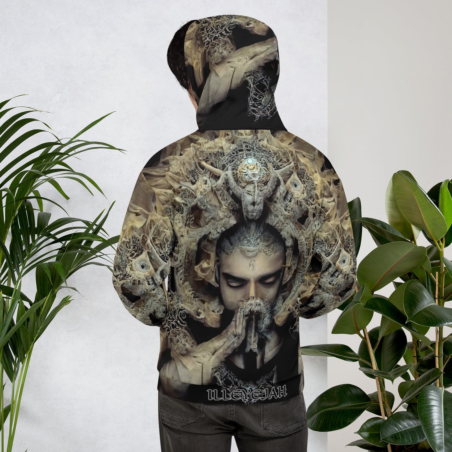 Illeyejah Unisex Fractal Mask Hoodie