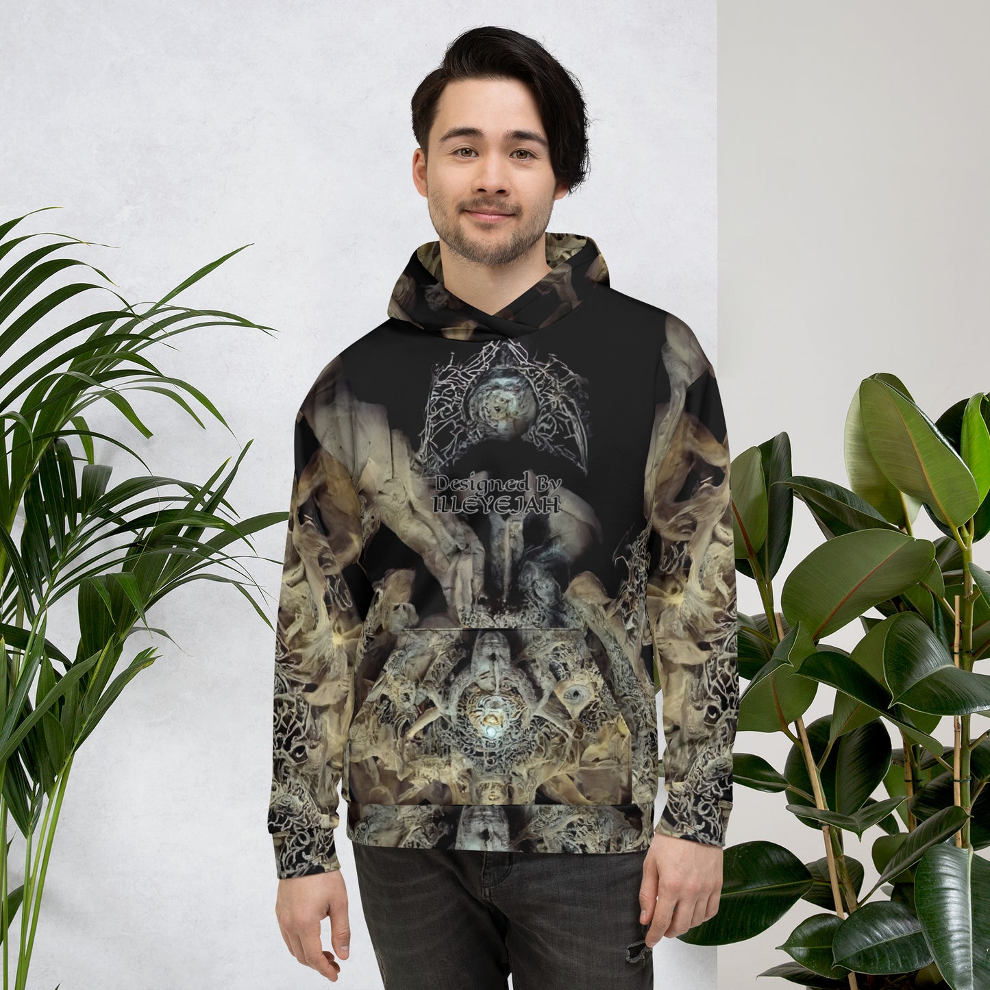 Illeyejah Unisex Fractal Mask Hoodie