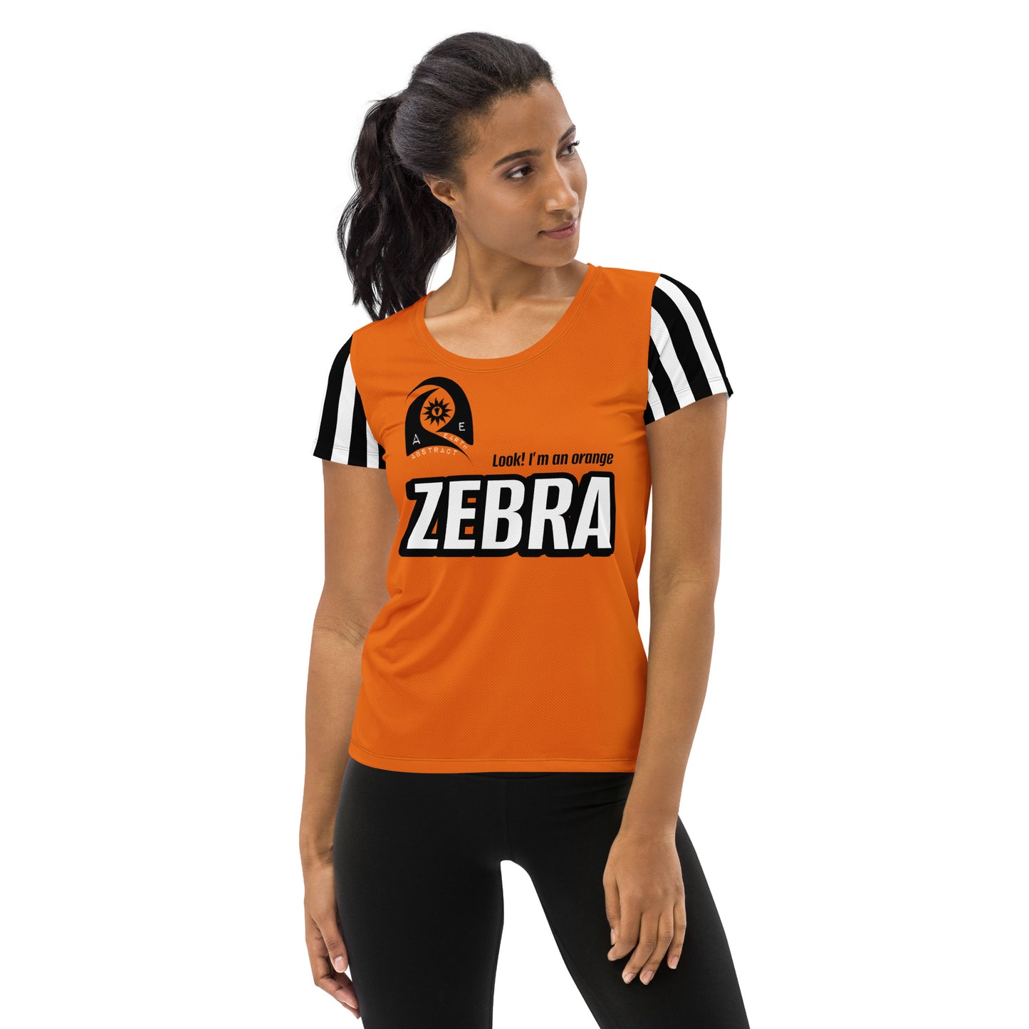 Look I'm an orange zebra! (Women's Jersey Tee)