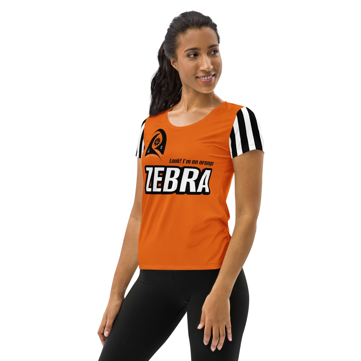 Look I'm an orange zebra! (Women's Jersey Tee)