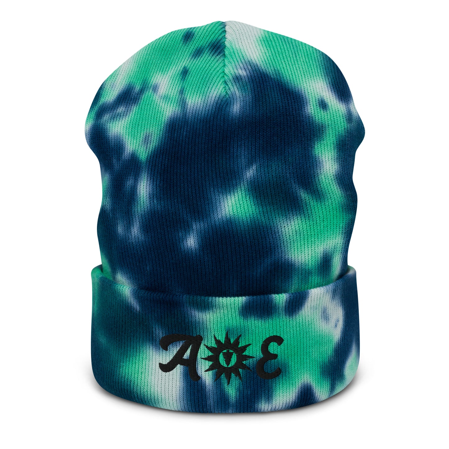 Abstract Earth Branded Tye Dye Beanie